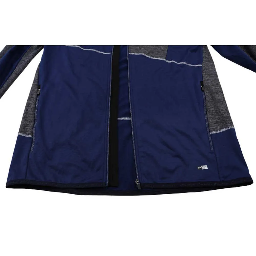 Hannah Maddox Fleece Mit Halbem Reißverschluss, Twilight blue / light gray melange