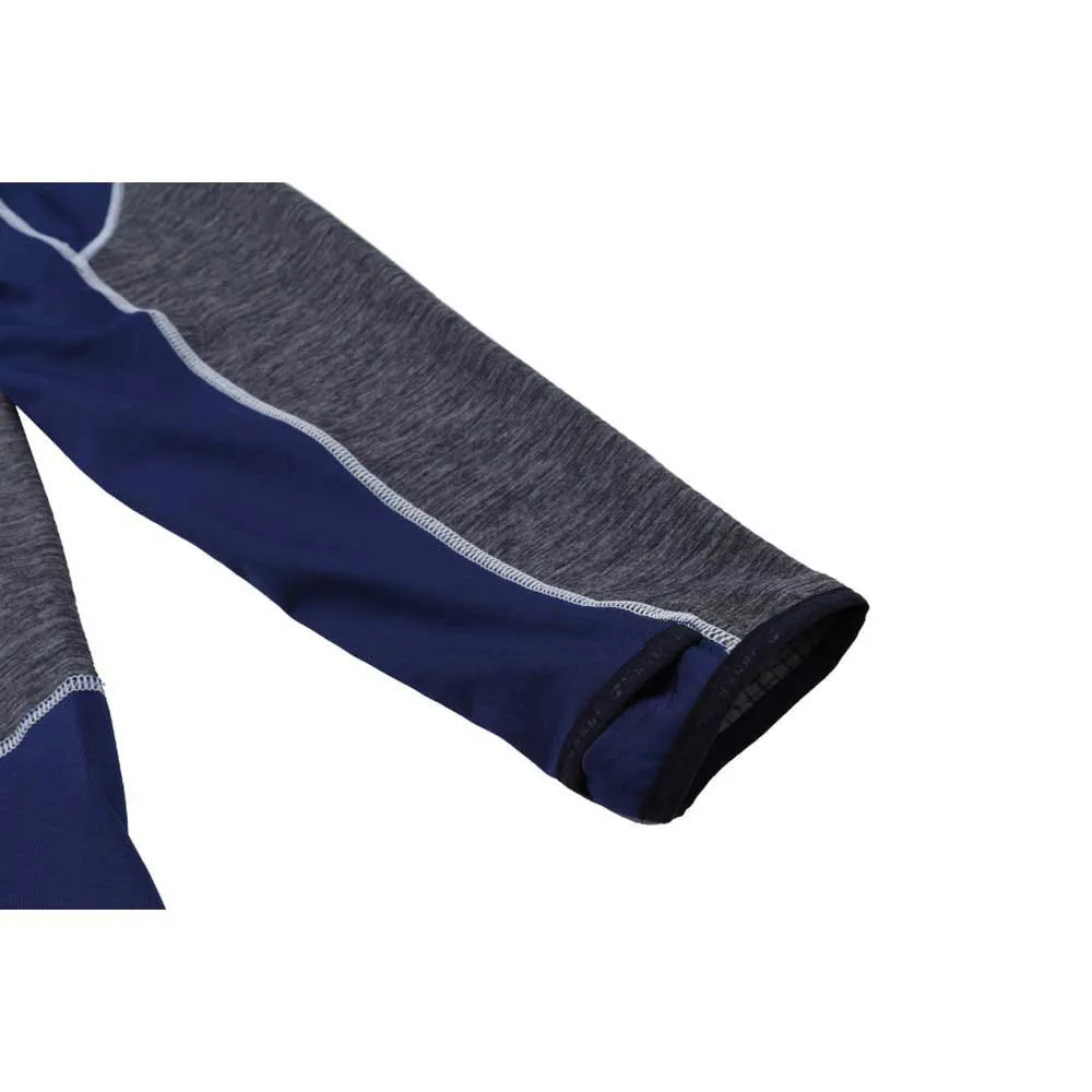 Hannah Maddox Fleece Mit Halbem Reißverschluss, Twilight blue / light gray melange