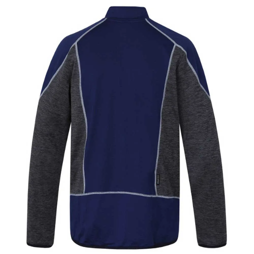 Hannah Maddox Fleece Mit Halbem Reißverschluss, Twilight blue / light gray melange