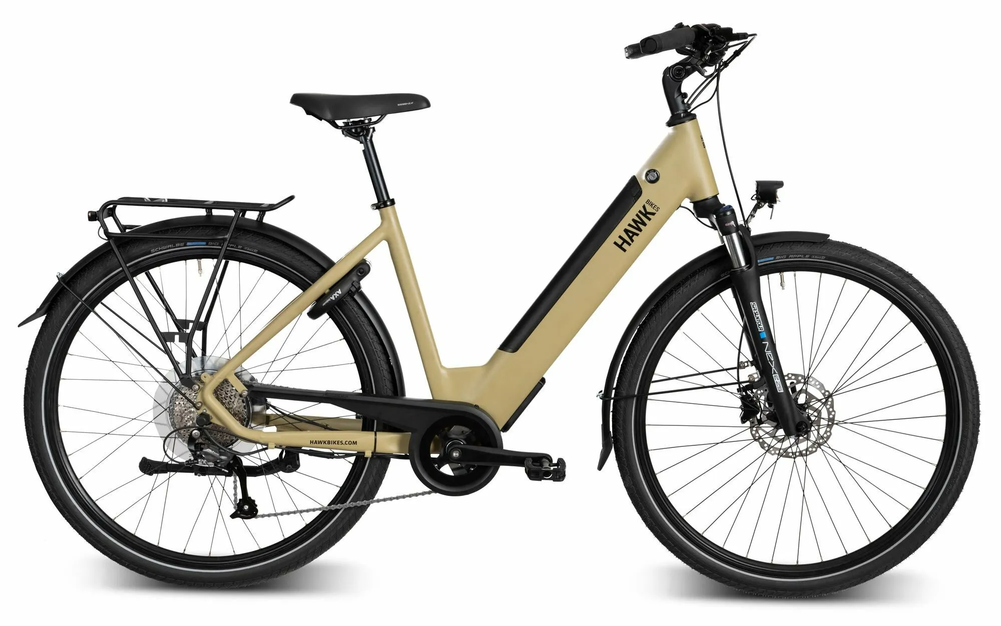 Hawk Bikes E-Trekking Integrated Lady Bafang Olivgelb 28" 522 Wh Wave, Olivgrün, 50cm Hawk Bikes E-Trekking Integrated Lady Bafang Olivgelb 28" 522 Wh Wave, Olivgrün, 50cm