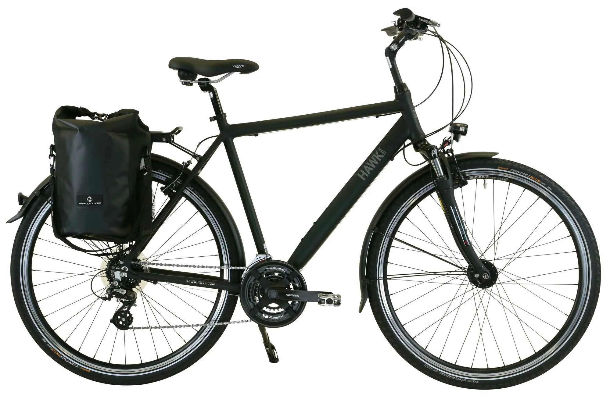 Hawk Bikes Trekking Gent Premium Plus Black 2023 28" Diamant, Schwarz, 57cm Hawk Bikes Trekking Gent Premium Plus Black 2023 28" Diamant, Schwarz, 57cm