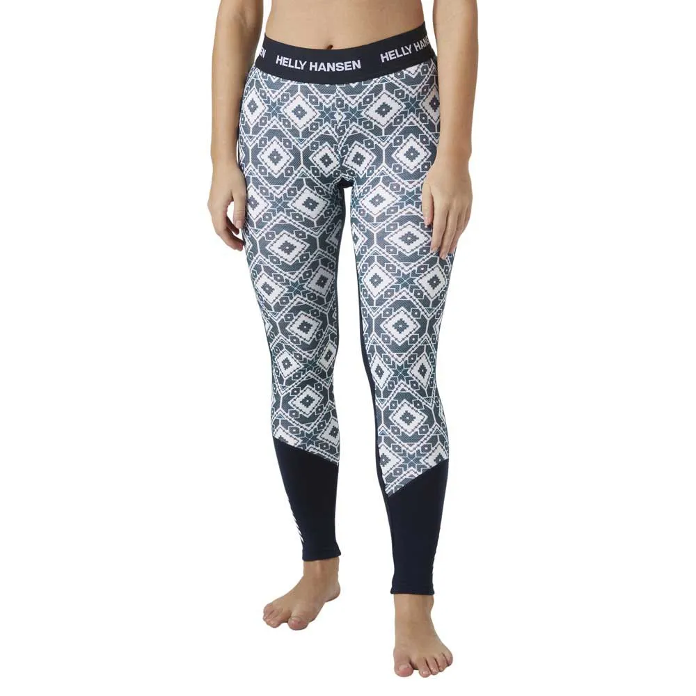 Helly Hansen Lifa Merino Midweight Graphic Baselayer-hose, Navy star pixel
