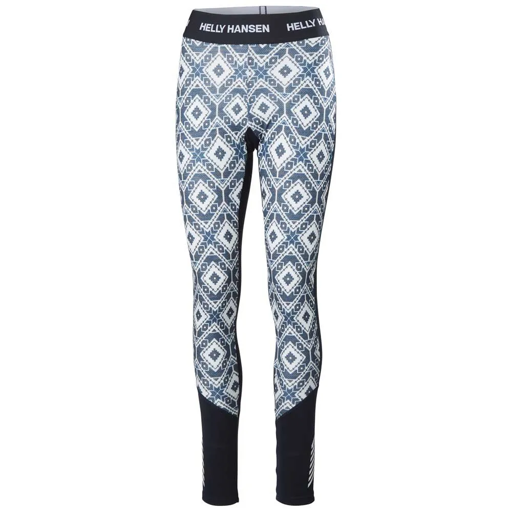 Helly Hansen Lifa Merino Midweight Graphic Baselayer-hose, Navy star pixel