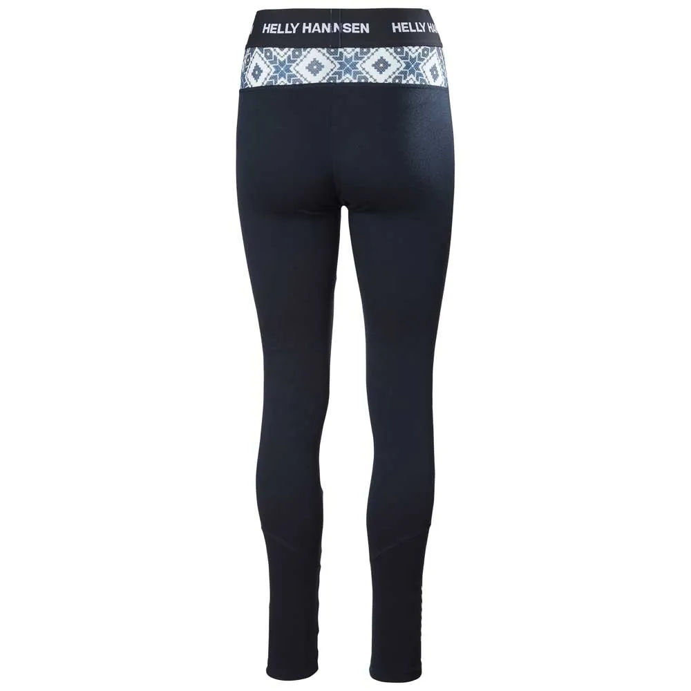 Helly Hansen Lifa Merino Midweight Graphic Baselayer-hose, Navy star pixel