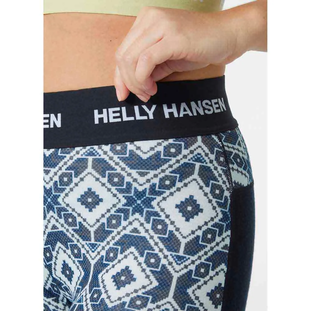 Helly Hansen Lifa Merino Midweight Graphic Baselayer-hose, Navy star pixel