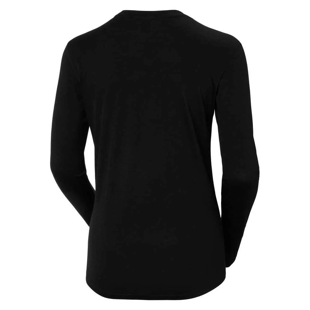 Helly Hansen Merino Crew Langarm-t-shirt, Black