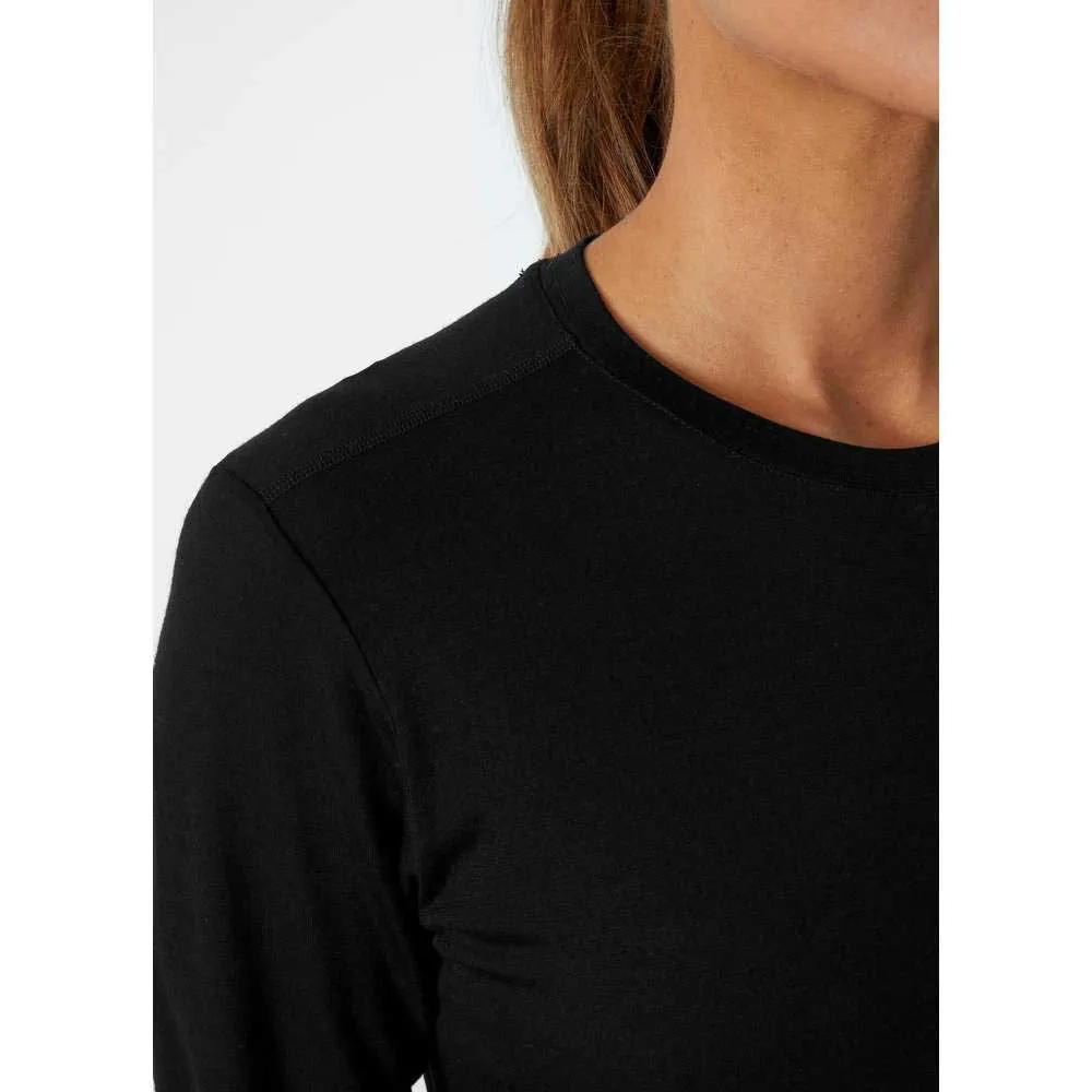 Helly Hansen Merino Crew Langarm-t-shirt, Black
