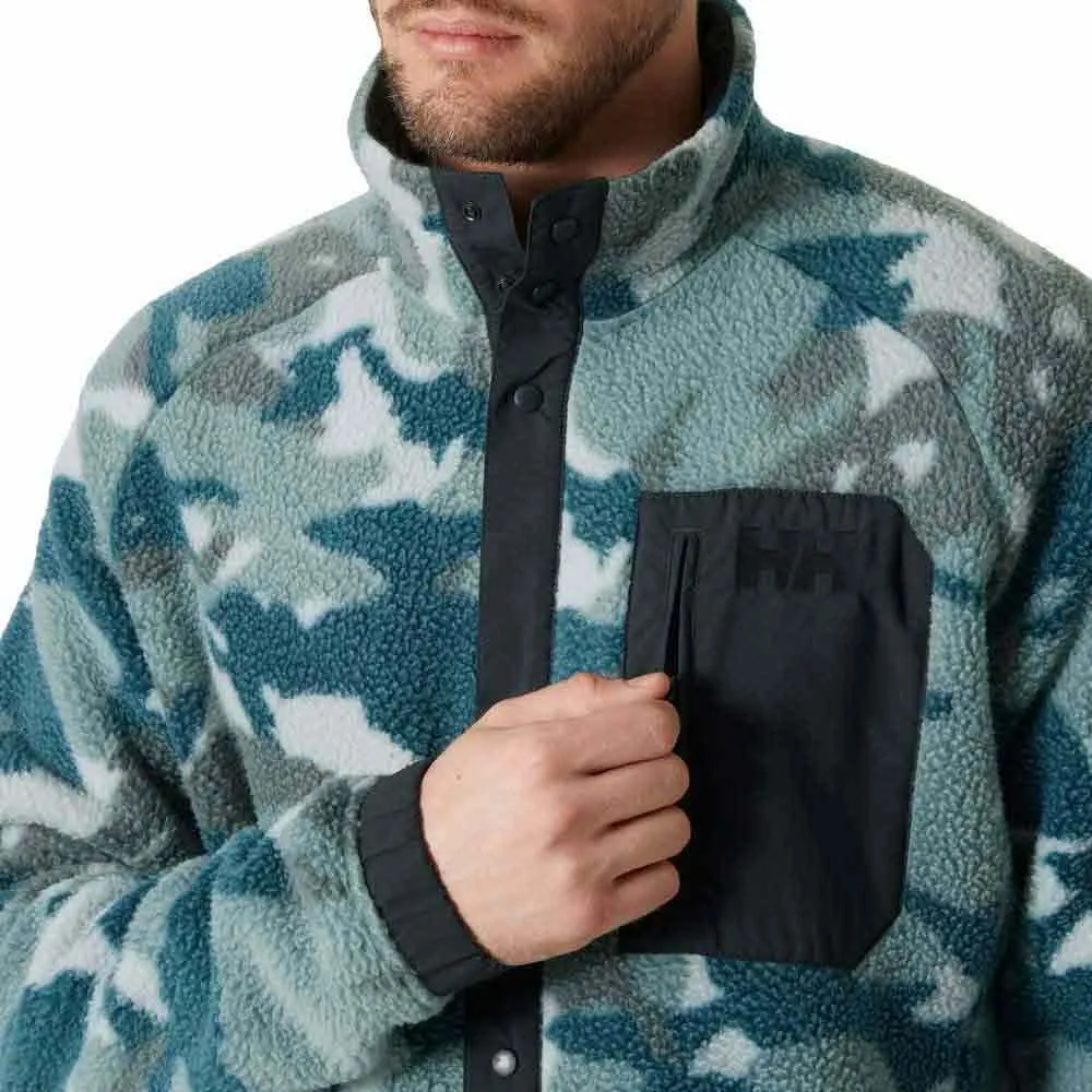 Helly Hansen Panorama Printed Pile Snap Fleece Mit Durchgehendem Reißverschluss