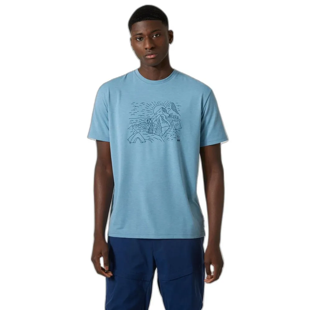 Helly Hansen Skog Recycled Graphic Kurzarm-t-shirt, Blue fog melange Helly Hansen Skog Recycled Graphic Kurzarm-t-shirt, Blue fog melange