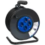Hepoluz H05vv-f 4 Outlets With Circuit Breaker 3x1.5 Mm 25m 25 M Kabeltrommel, Black / blue, One Size