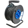 Hepoluz H05vv-f 4 Outlets With Circuit Breaker 3x1.5 Mm 25m 25 M Kabeltrommel, Black / blue, One Size