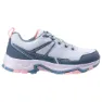 Light blue / grey blue / coral