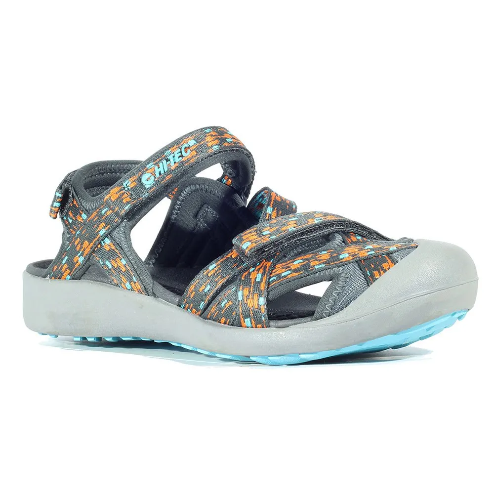 Hi-tec Munda Sandalen, Charcoal / red orange / blue curaã§ao