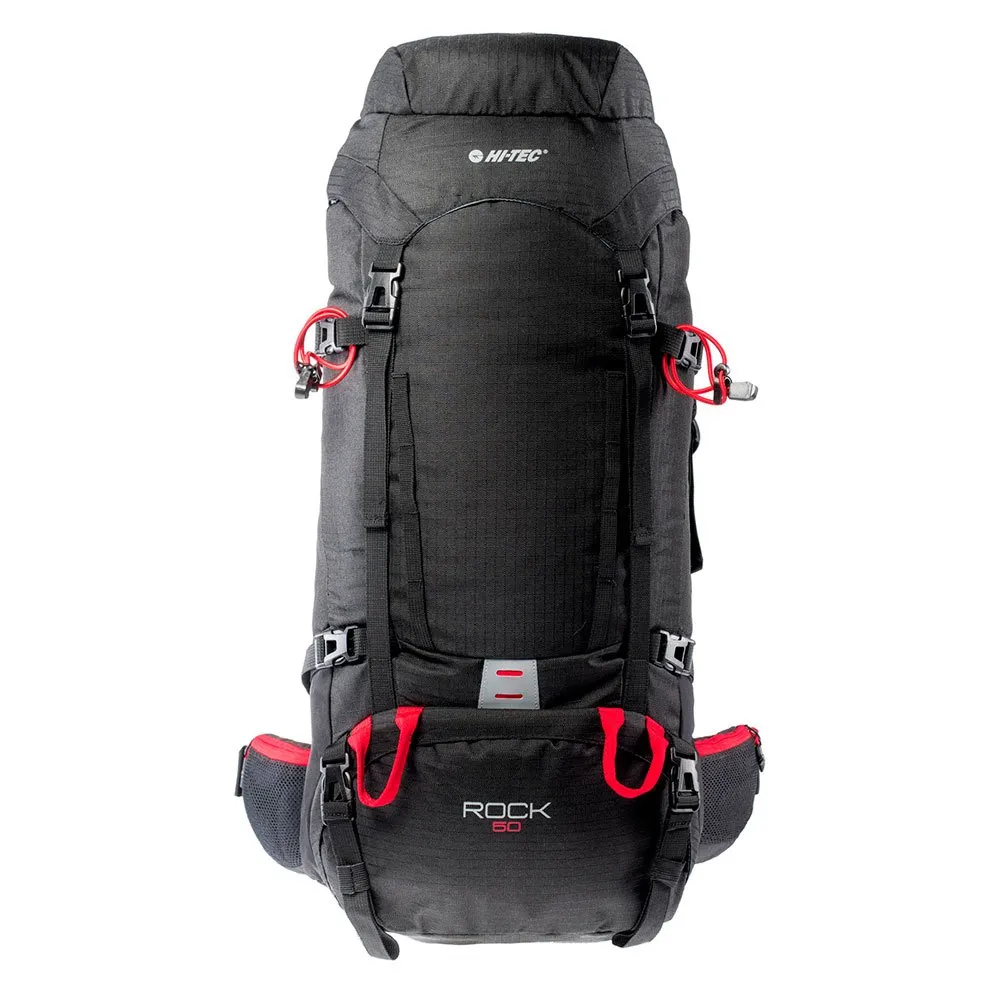 Hi-tec Rock 50l Rucksack, Black / high risk red Hi-tec Rock 50l Rucksack, Black / high risk red