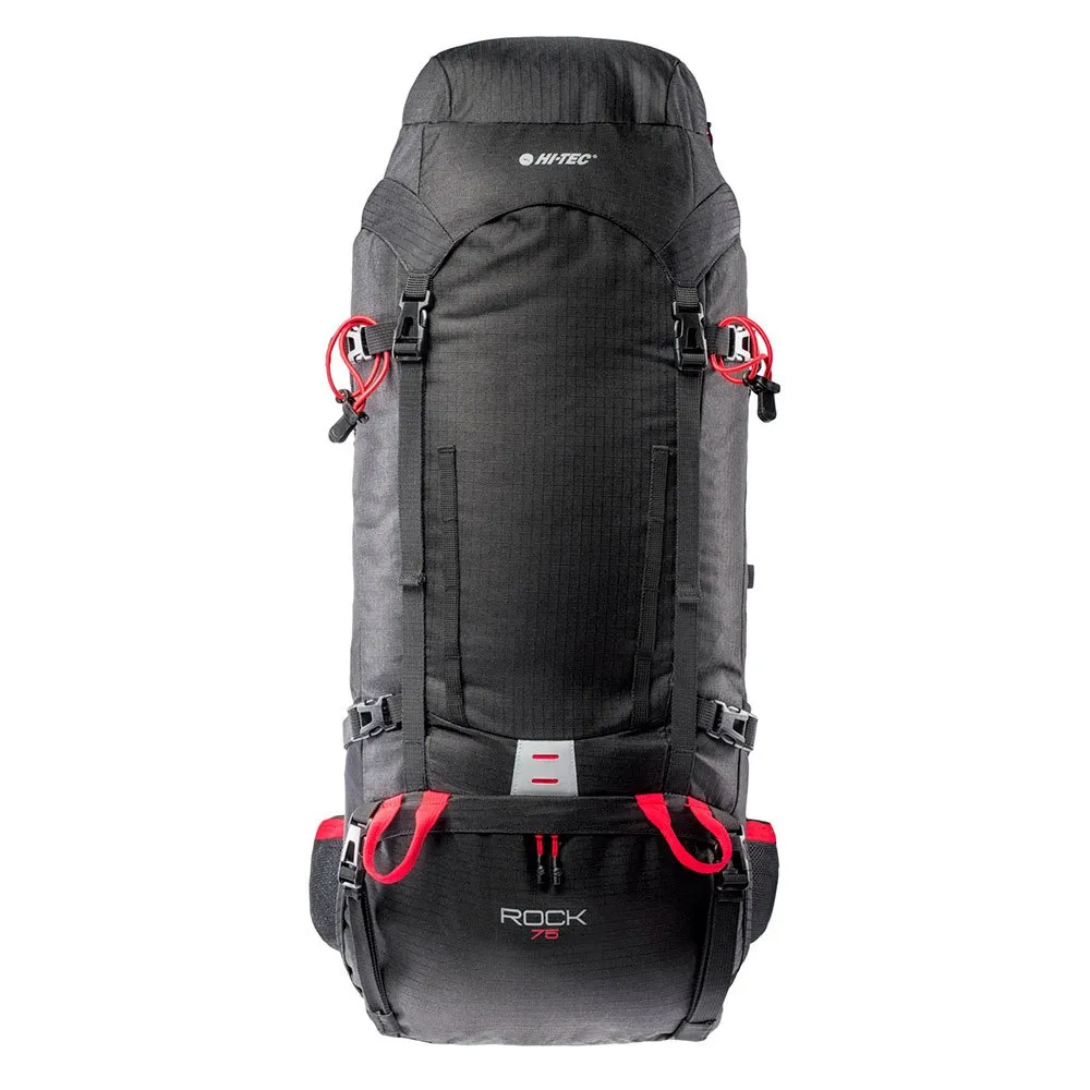 Hi-tec Rock 75l Rucksack, Black / high risk red Hi-tec Rock 75l Rucksack, Black / high risk red