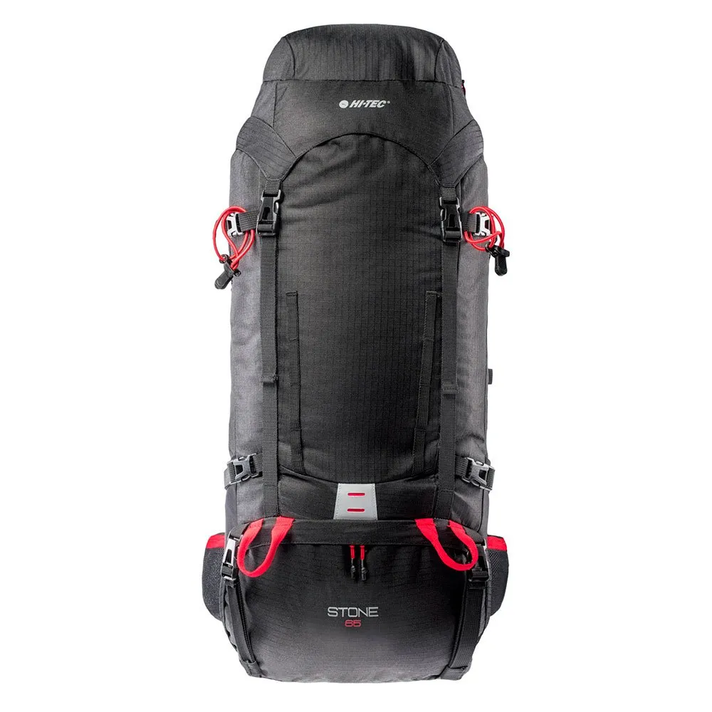 Hi-tec Stone 65l Rucksack, Black / high risk red