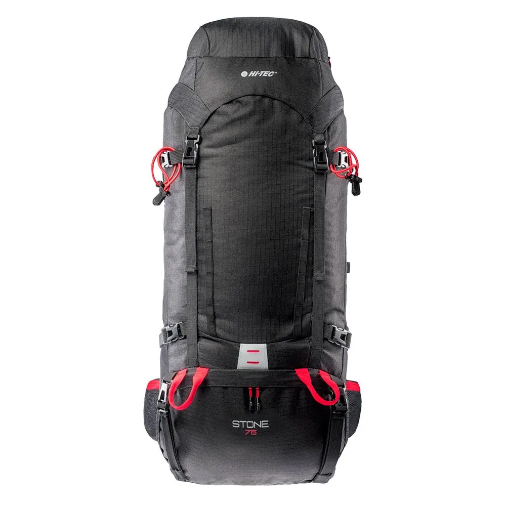 Hi-tec Stone 75l Rucksack, Black / high risk red Hi-tec Stone 75l Rucksack, Black / high risk red