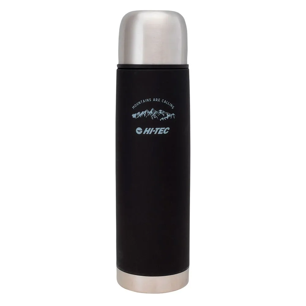 Hi-tec Teros 1000ml Thermosflasche, Black / mountains print, One Size Hi-tec Teros 1000ml Thermosflasche, Black / mountains print, One Size