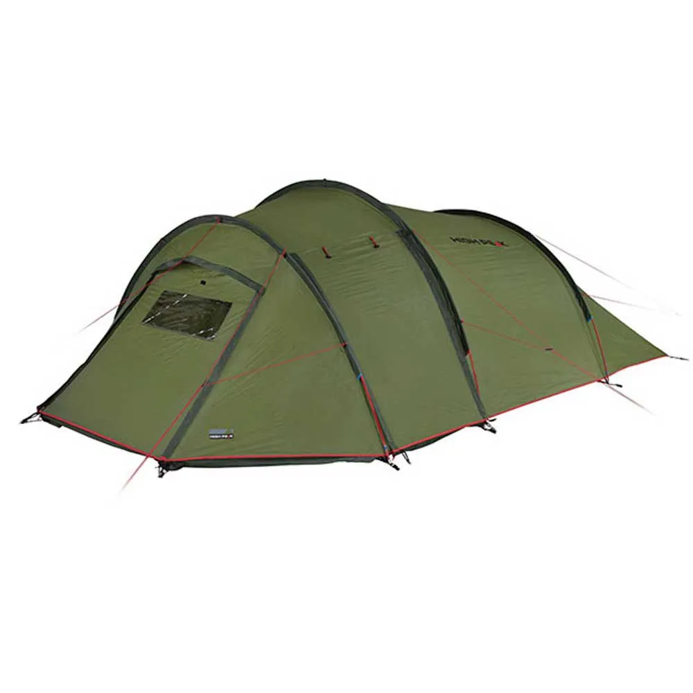 High Peak Falcon 4 Zelt, Pesto / red, 4PL
