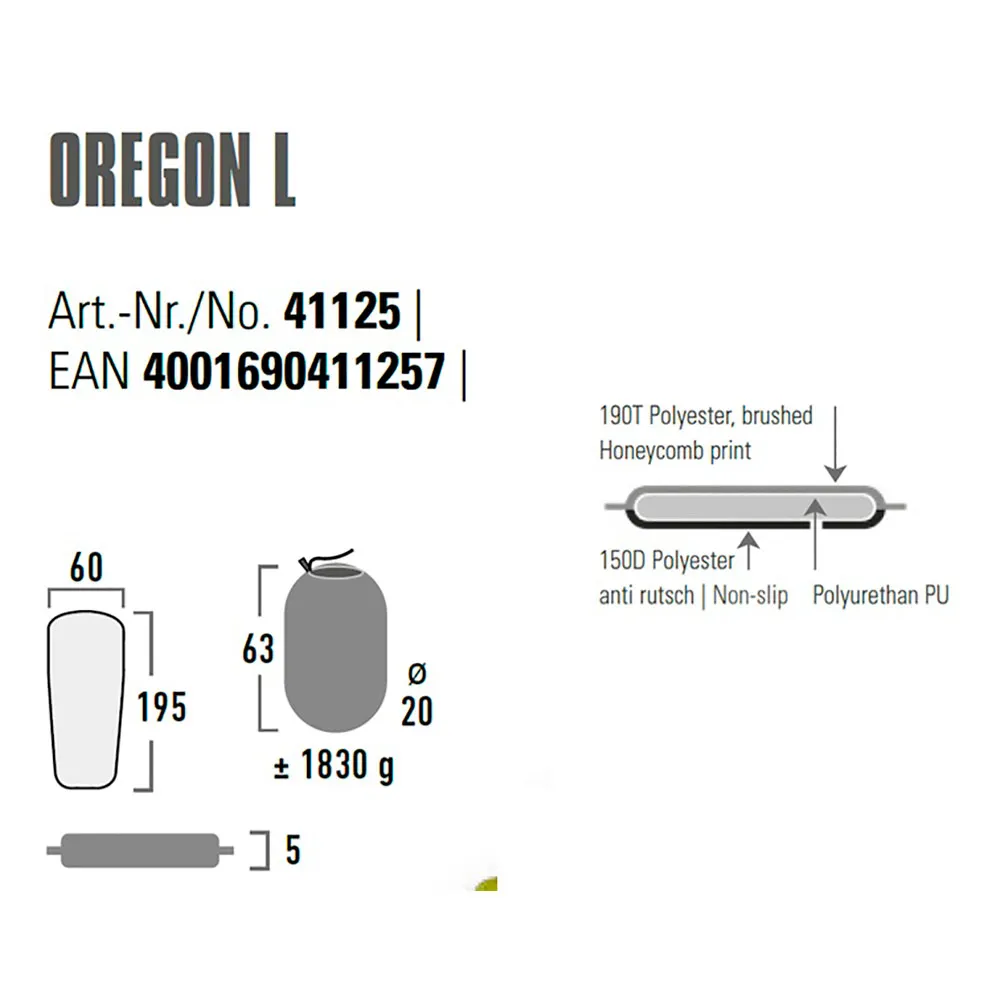 High Peak Oregon M Aufblasbare Matte High Peak Oregon M Aufblasbare Matte
