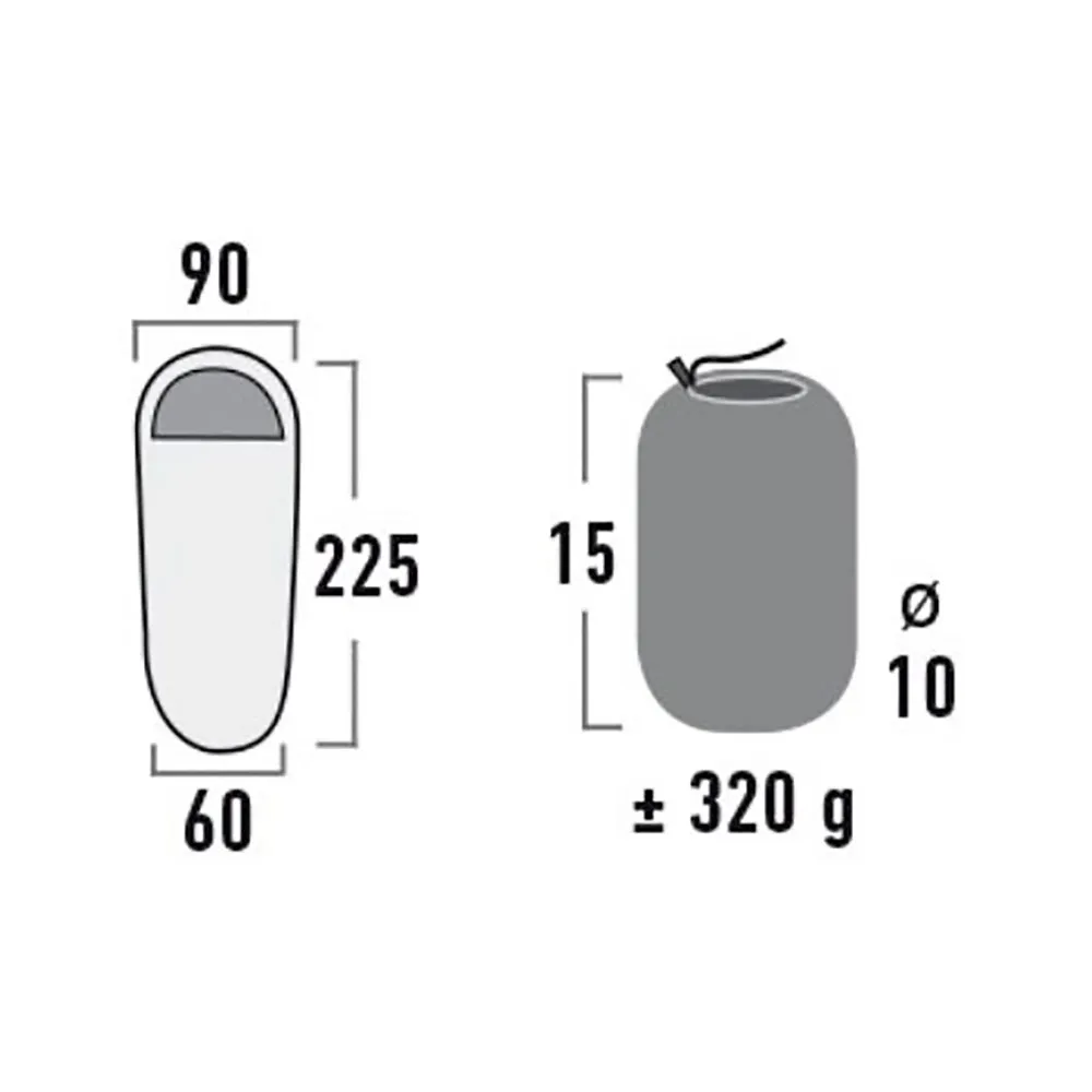 High Peak Tc Inlet Mummy Marsala Spannbettlaken, Grey High Peak Tc Inlet Mummy Marsala Spannbettlaken, Grey