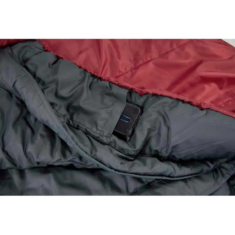 High Peak Tr 350 Schlafsack, Darkred / grey, Left Zipper