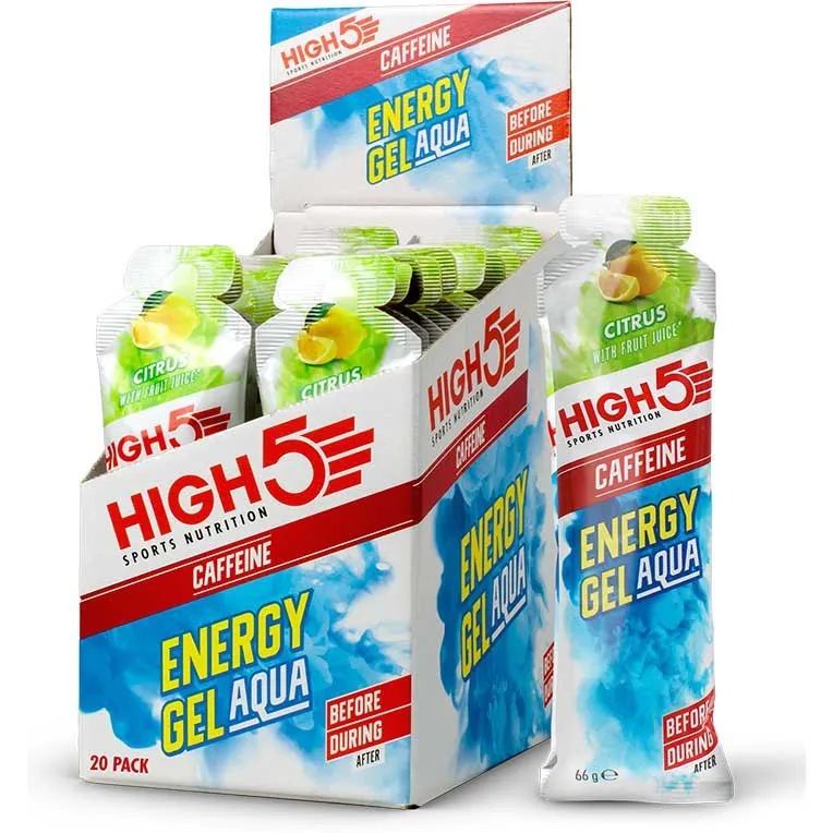 High5 Aqua Schachtel Mit Energiegelen Zitronig 66g 20 Einheiten, White / blue, One Size High5 Aqua Schachtel Mit Energiegelen Zitronig 66g 20 Einheiten, White / blue, One Size