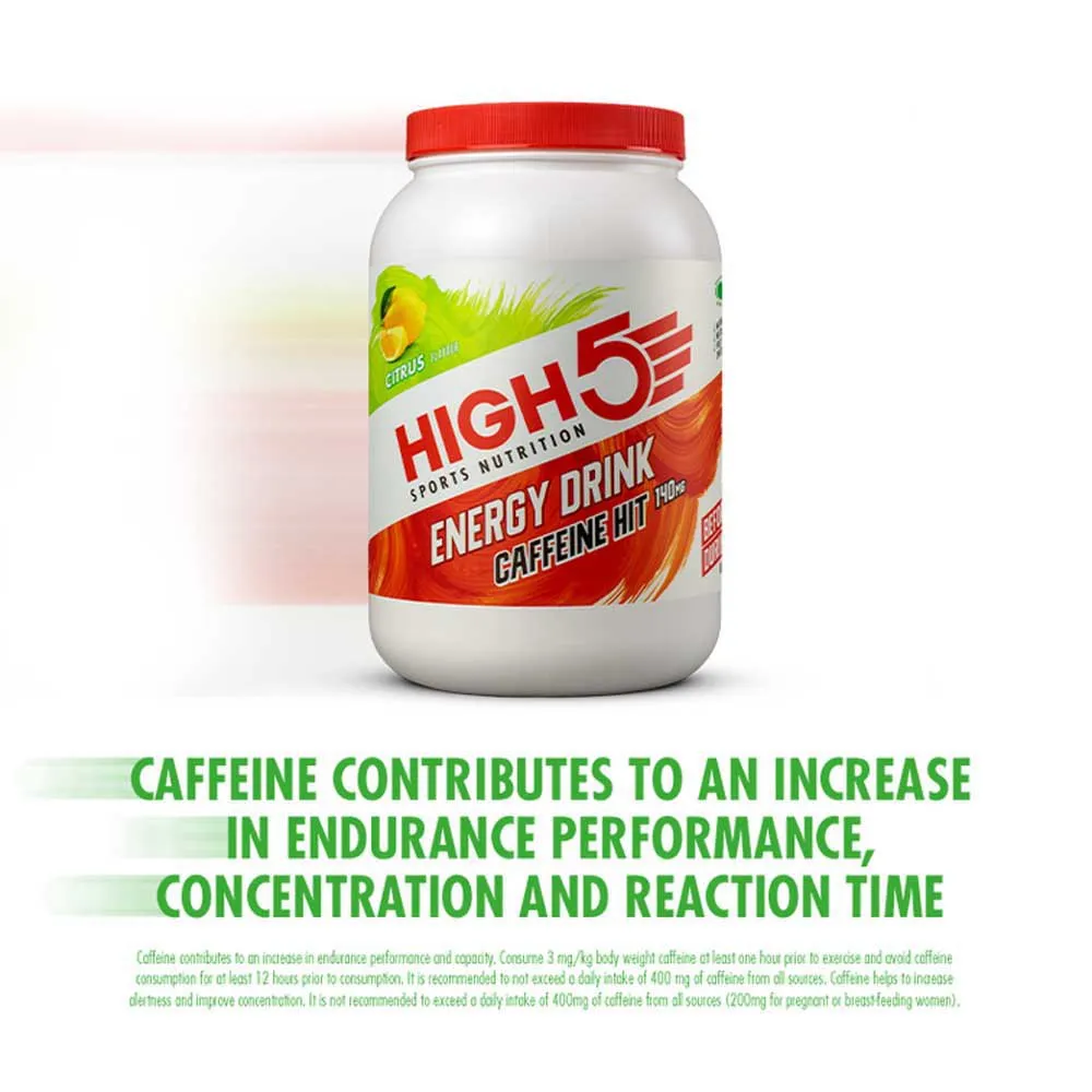 High5 Caff Hit 140mg Energietrankpulver Zitrusfrüchte 1.4kg, White / red, One Size High5 Caff Hit 140mg Energietrankpulver Zitrusfrüchte 1.4kg, White / red, One Size
