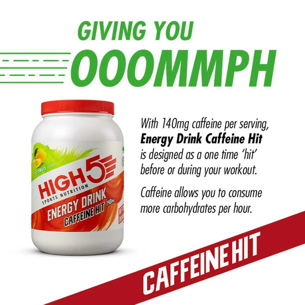 High5 Caff Hit 140mg Energietrankpulver Zitrusfrüchte 1.4kg, White / red, One Size High5 Caff Hit 140mg Energietrankpulver Zitrusfrüchte 1.4kg, White / red, One Size