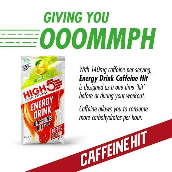 High5 Caff Hit Energy-drink Einzeldosis-box Zitrusfrüchte 47g 12 Einheiten, White / red, One Size High5 Caff Hit Energy-drink Einzeldosis-box Zitrusfrüchte 47g 12 Einheiten, White / red, One Size