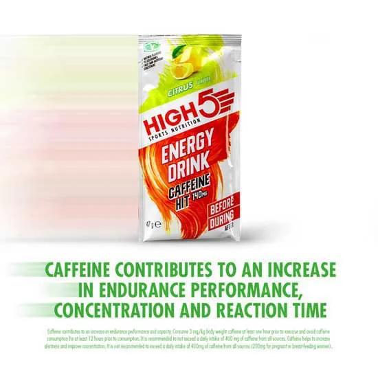 High5 Caff Hit Energy-drink Einzeldosis-box Zitrusfrüchte 47g 12 Einheiten, White / red, One Size High5 Caff Hit Energy-drink Einzeldosis-box Zitrusfrüchte 47g 12 Einheiten, White / red, One Size