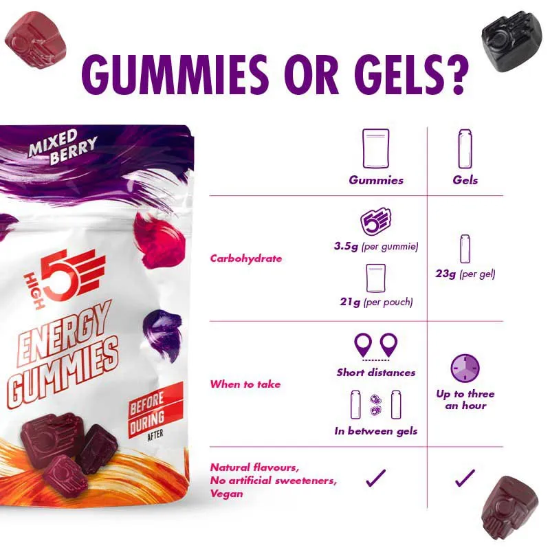 High5 Energie Gummibärchen Box Beere 26g 10 Einheiten, Multicolor, One Size