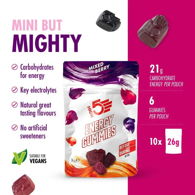 High5 Energie Gummibärchen Box Beere 26g 10 Einheiten, Multicolor, One Size