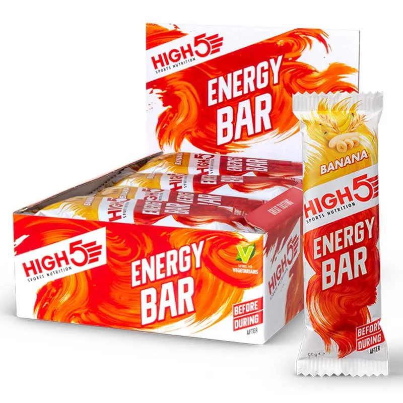 High5 Energie-riegel-box Banane 55g 12 Einheiten, White / red, One Size High5 Energie-riegel-box Banane 55g 12 Einheiten, White / red, One Size