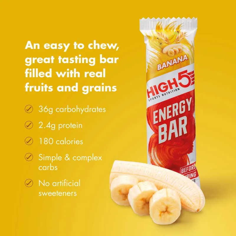 High5 Energie-riegel-box Banane 55g 12 Einheiten, White / red, One Size High5 Energie-riegel-box Banane 55g 12 Einheiten, White / red, One Size