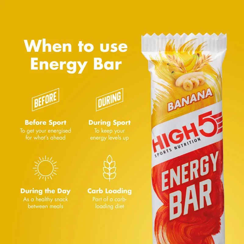 High5 Energie-riegel-box Banane 55g 12 Einheiten, White / red, One Size High5 Energie-riegel-box Banane 55g 12 Einheiten, White / red, One Size