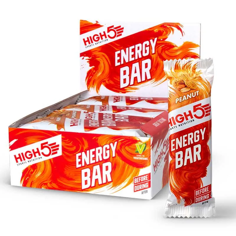 High5 Energie-riegel-box Erdnuss 55g 12 Einheiten, White / red, One Size High5 Energie-riegel-box Erdnuss 55g 12 Einheiten, White / red, One Size