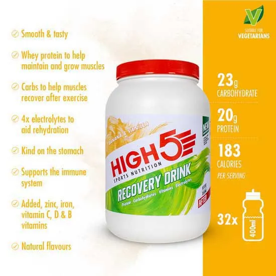 High5 Erholungsgetränk 1 Banane Und Vanille 6kg, Multicolor, One Size High5 Erholungsgetränk 1 Banane Und Vanille 6kg, Multicolor, One Size