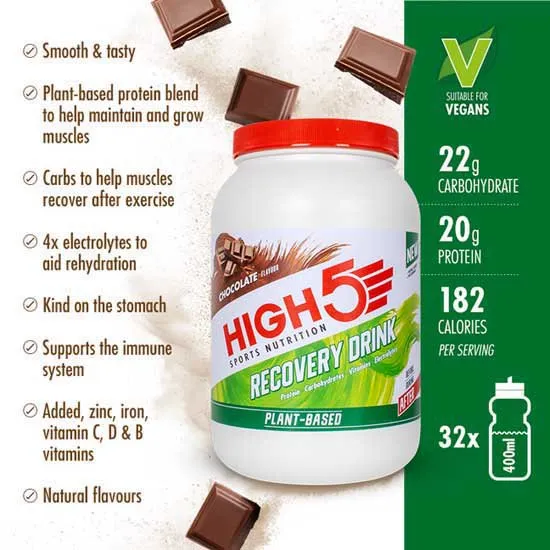 High5 Plant-based Erholungsgetränk Shokolade, Multicolor, One Size High5 Plant-based Erholungsgetränk Shokolade, Multicolor, One Size