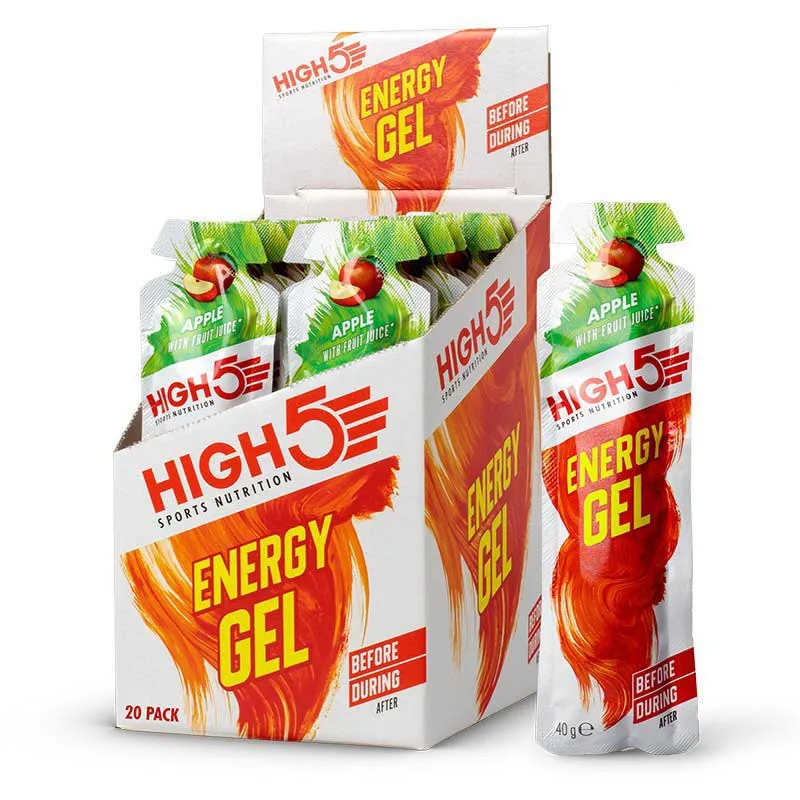High5 Schachtel Mit Energiegelen Apfel 40g 20 Einheiten, White / red, One Size High5 Schachtel Mit Energiegelen Apfel 40g 20 Einheiten, White / red, One Size
