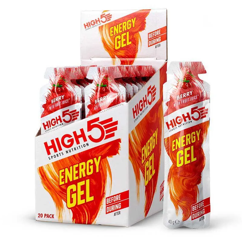 High5 Schachtel Mit Energiegelen Beere 40g 20 Einheiten, White / red, One Size High5 Schachtel Mit Energiegelen Beere 40g 20 Einheiten, White / red, One Size