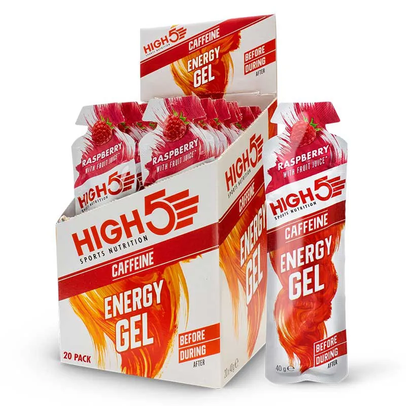 High5 Schachtel Mit Energiegelen Himbeere 40g 20 Einheiten, White / red, One Size High5 Schachtel Mit Energiegelen Himbeere 40g 20 Einheiten, White / red, One Size