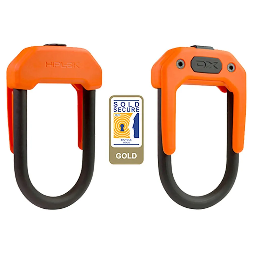 Hiplok Dx Bügelschloss, Orange, 14 x 85 x 150mm Hiplok Dx Bügelschloss, Orange, 14 x 85 x 150mm