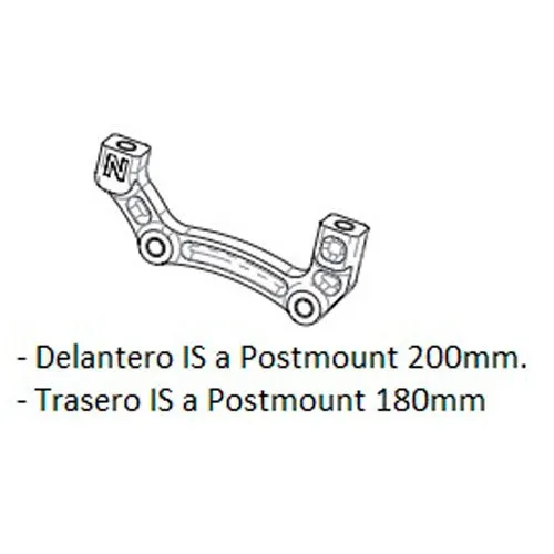 Hope N Is Postmount Scheibenbrems-bremssattel-adapter, Black, 200mm / 180mm Hope N Is Postmount Scheibenbrems-bremssattel-adapter, Black, 200mm / 180mm