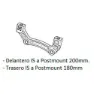 Hope N Is Postmount Scheibenbrems-bremssattel-adapter, Black, 200mm / 180mm