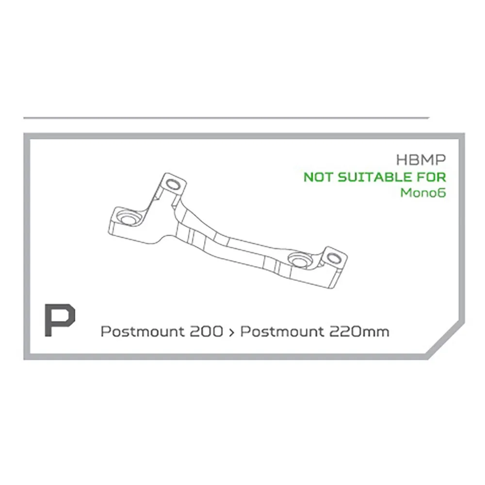 Hope P Postmount Disc Scheibenbrems-bremssattel-adapter, Black, 200-220mm Hope P Postmount Disc Scheibenbrems-bremssattel-adapter, Black, 200-220mm
