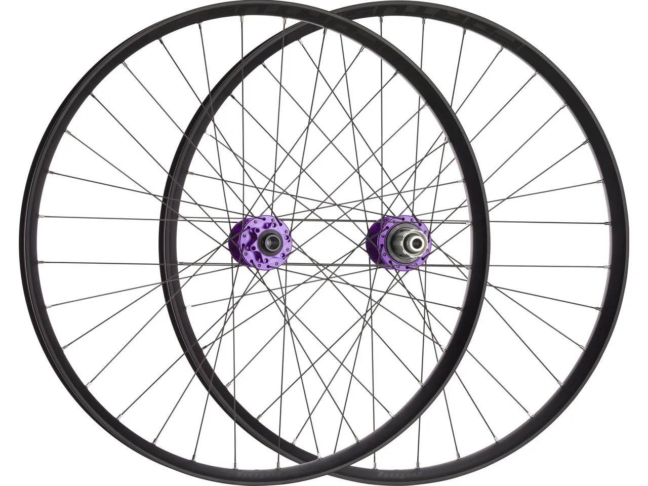 Hope Pro 5 + Fortus 35 Disc 6-Loch 27,5" Boost Laufradsatz, Lila, 27.5" Satz (VR 15 x 110 Boost + HR 12 x 148 Boost) SRAM XD