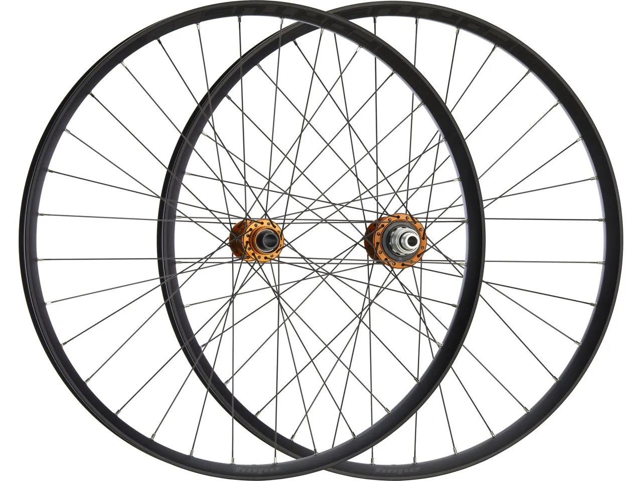 Hope Pro 5 + Fortus 35 Disc Center Lock 27,5" Boost Laufradsatz, Orange, 27.5" Satz (VR 15 x 110 Boost + HR 12 x 148 Boost) Shimano
