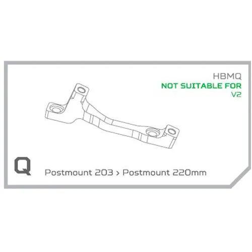 Hope Q Postmount Scheibenbrems-bremssattel-adapter, Black, 203-220mm Hope Q Postmount Scheibenbrems-bremssattel-adapter, Black, 203-220mm