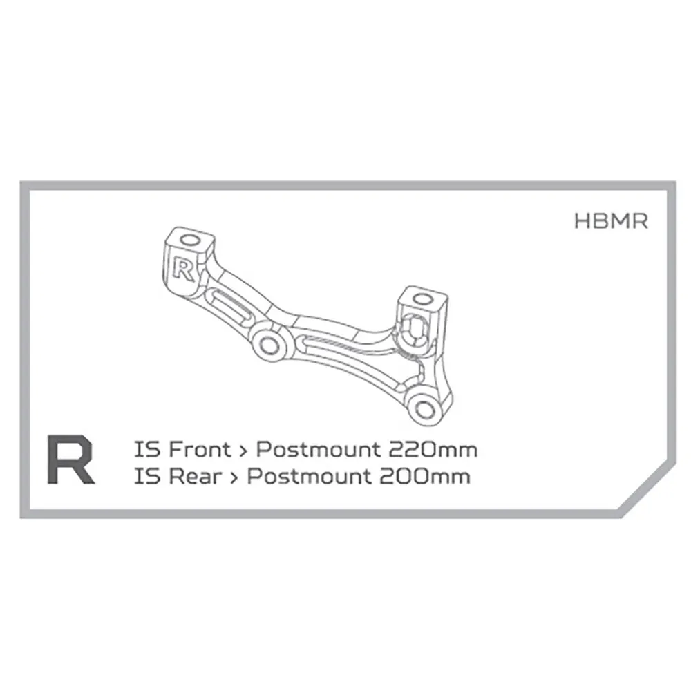 Hope R Is Postmount Scheibenbrems-bremssattel-adapter, Black, 220 / 200mm Hope R Is Postmount Scheibenbrems-bremssattel-adapter, Black, 220 / 200mm